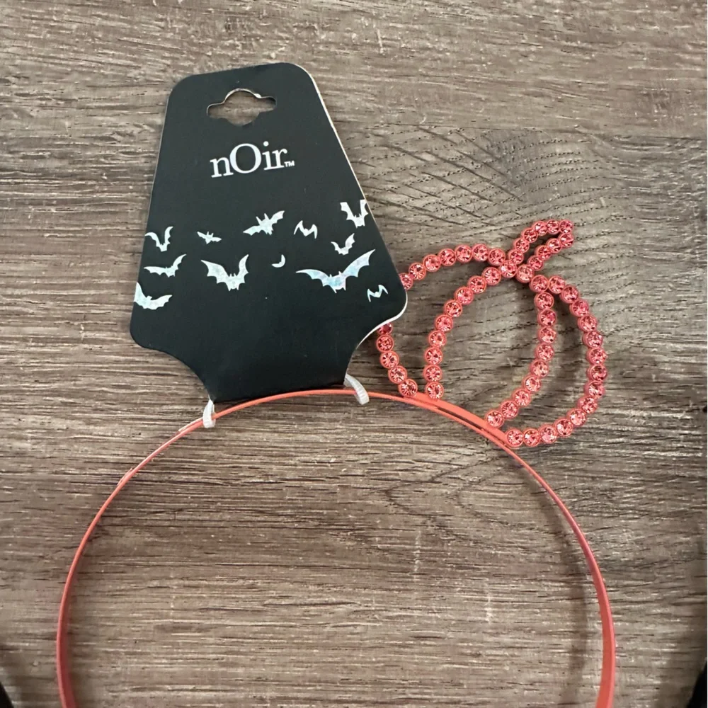 Lot of 3 Girls Halloween Headbands Bats Pumpkins NEW